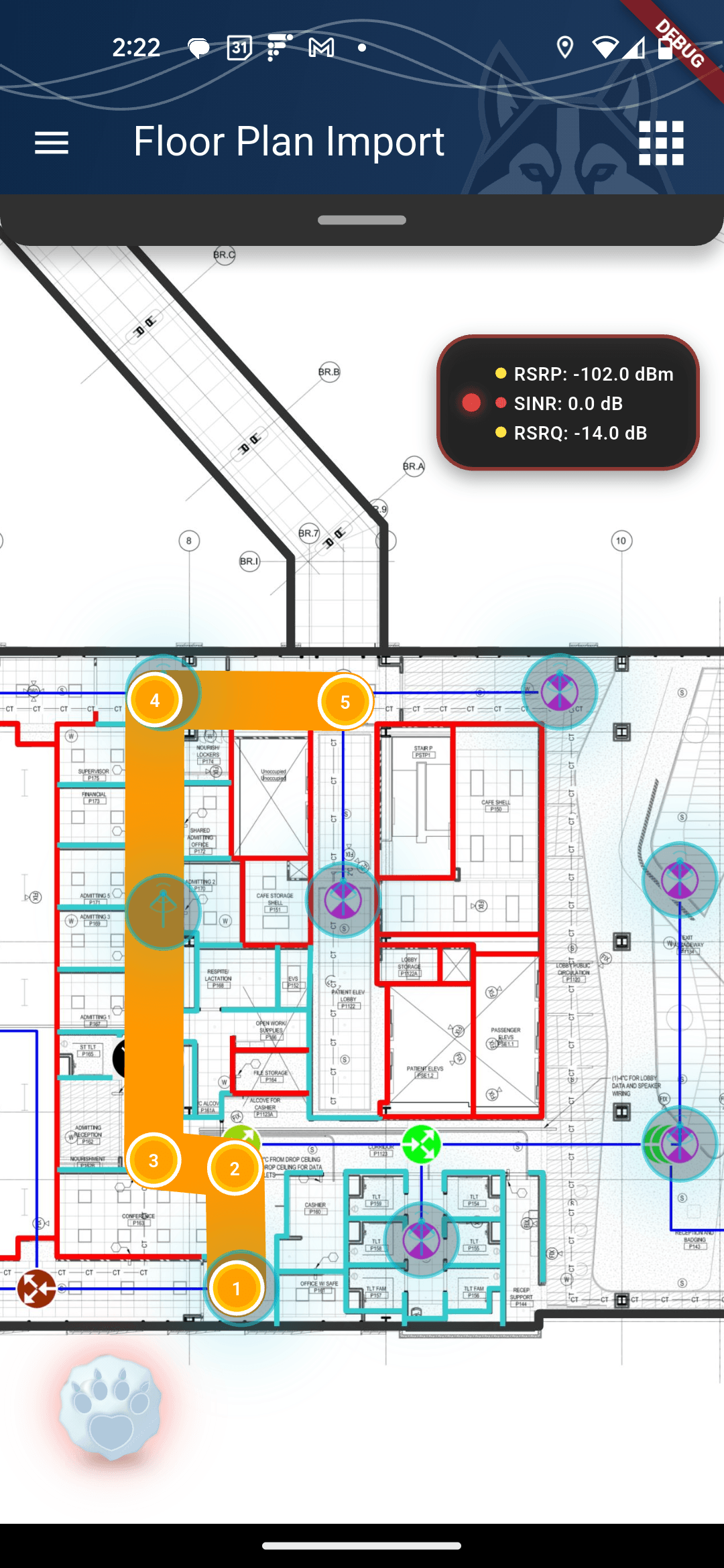 GoodPAW modem diagnostics per-antenna view